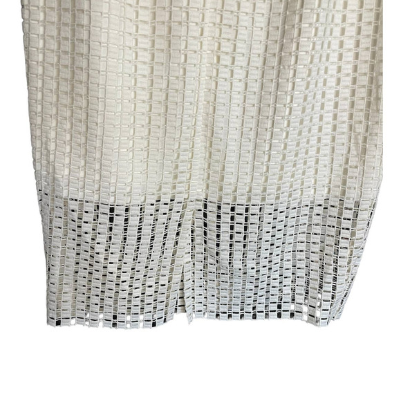 NWT Ann Taylor Classic Fit Geometric Lace Pencil Skirt Back Zip Size 2 Ivory - Picture 4 of 6